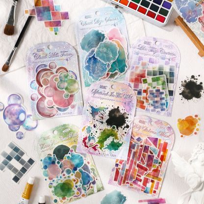 10Pcs collage elements PET stickers