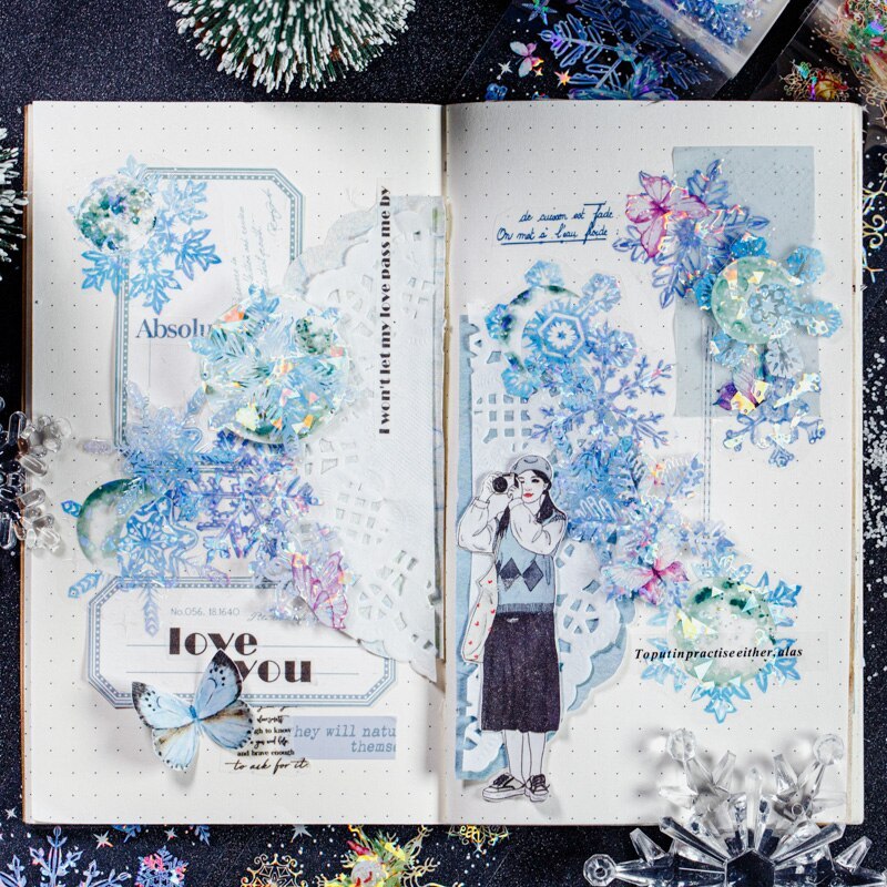 5x200cm Ice and Snow Park Masking Washi Tape-JournalTale