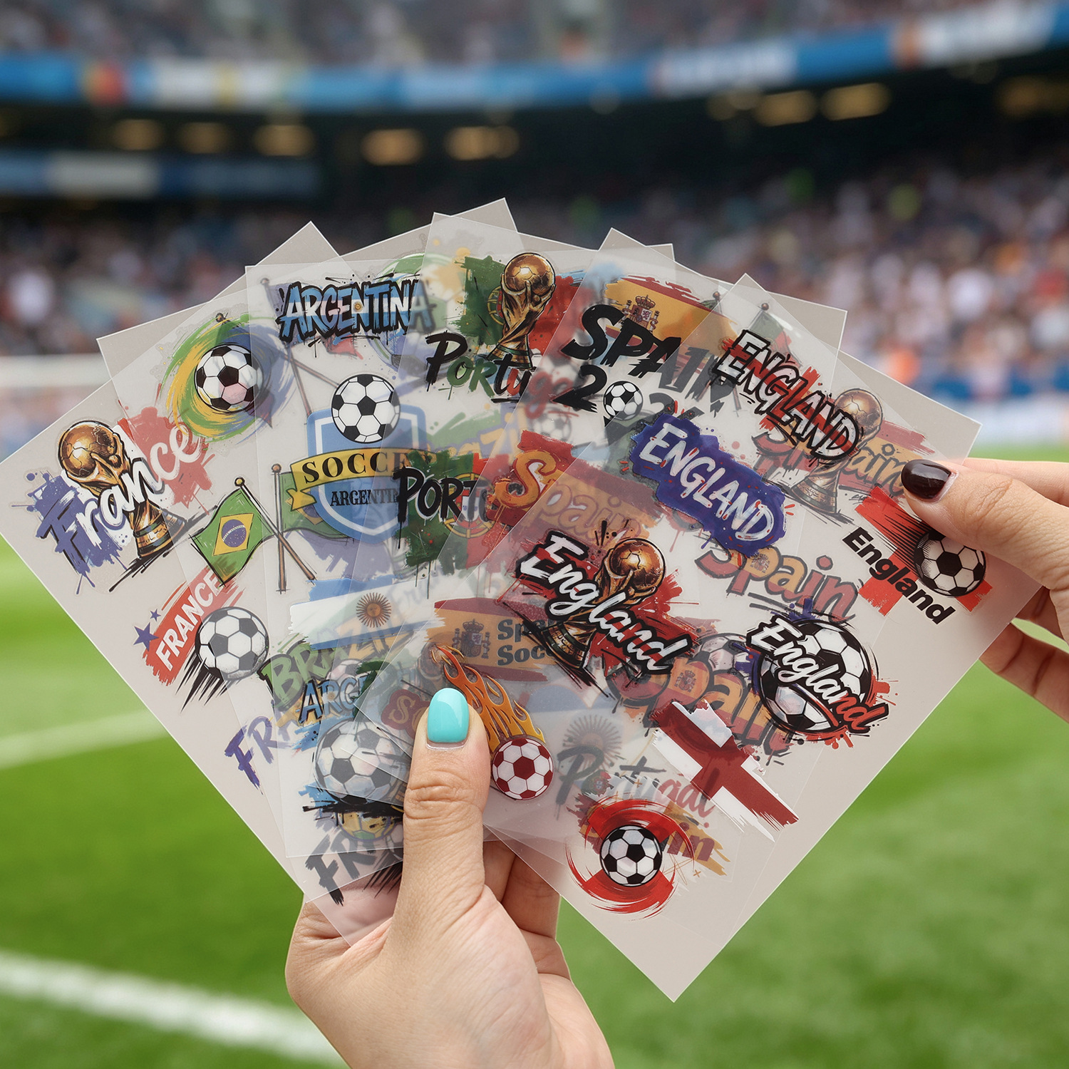 2pcs World Cup PET Stickers