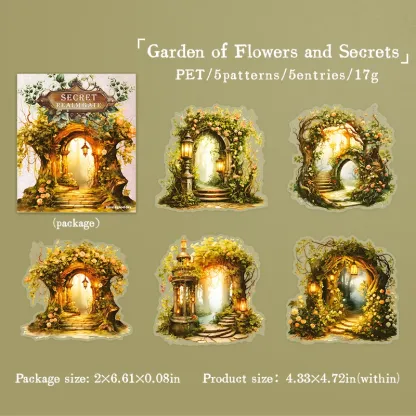 5 pcs/lot Forest wooden by PET Sticker