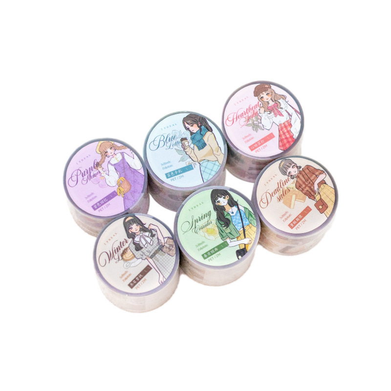 40mm*2m Character matte PET tape suitable for scrapbook decoration crafts junk journal