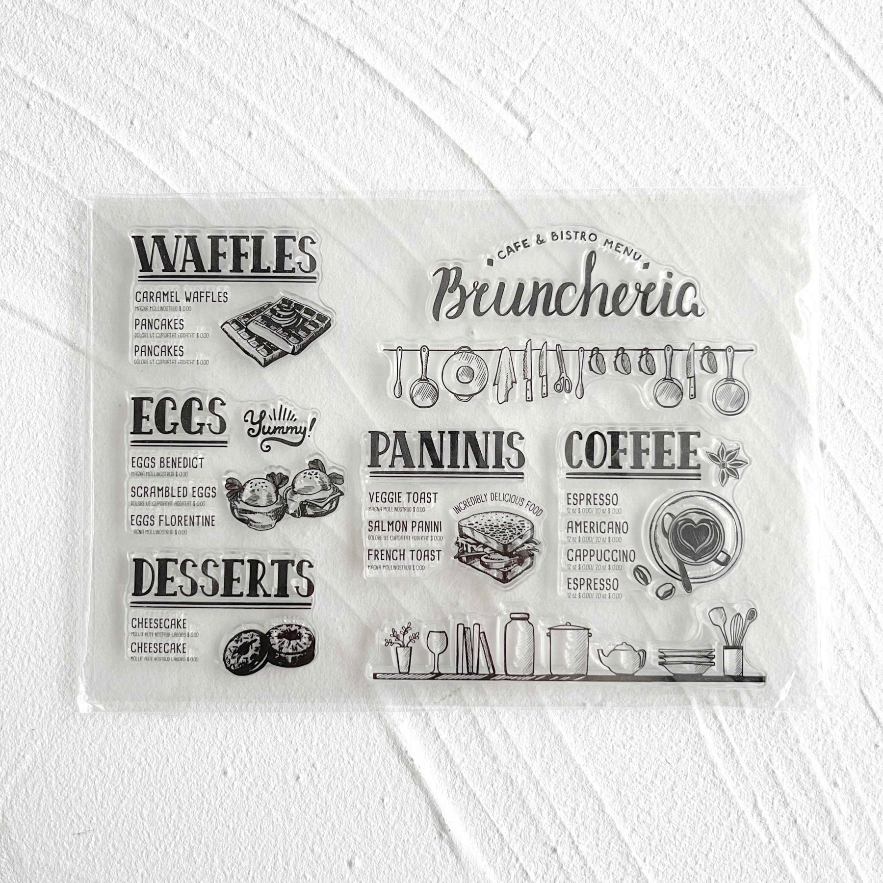 48 Style Clear Silicone Stamps for DIY Scrapbooking Card Making