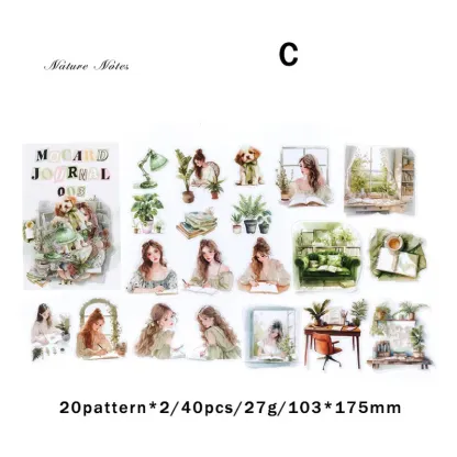 40 pcs/pack PET Materials Character Stickers