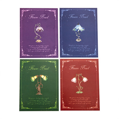 12Pcs Floral Lighting Theme PET Stickers