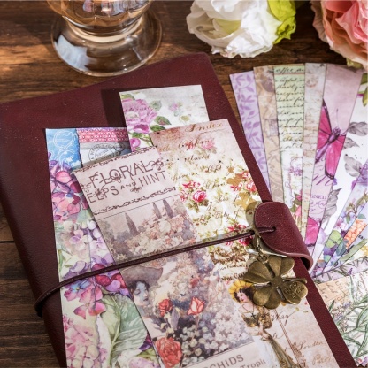 30 Sheets of Vintage Butterfly & Flower Stickers