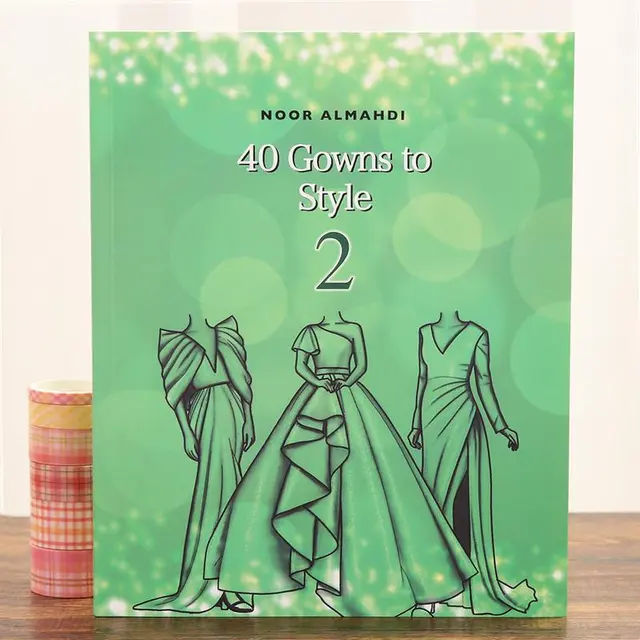 40 Gowns to Style Fashion Evening Dress Banquet Coloring Coated Book