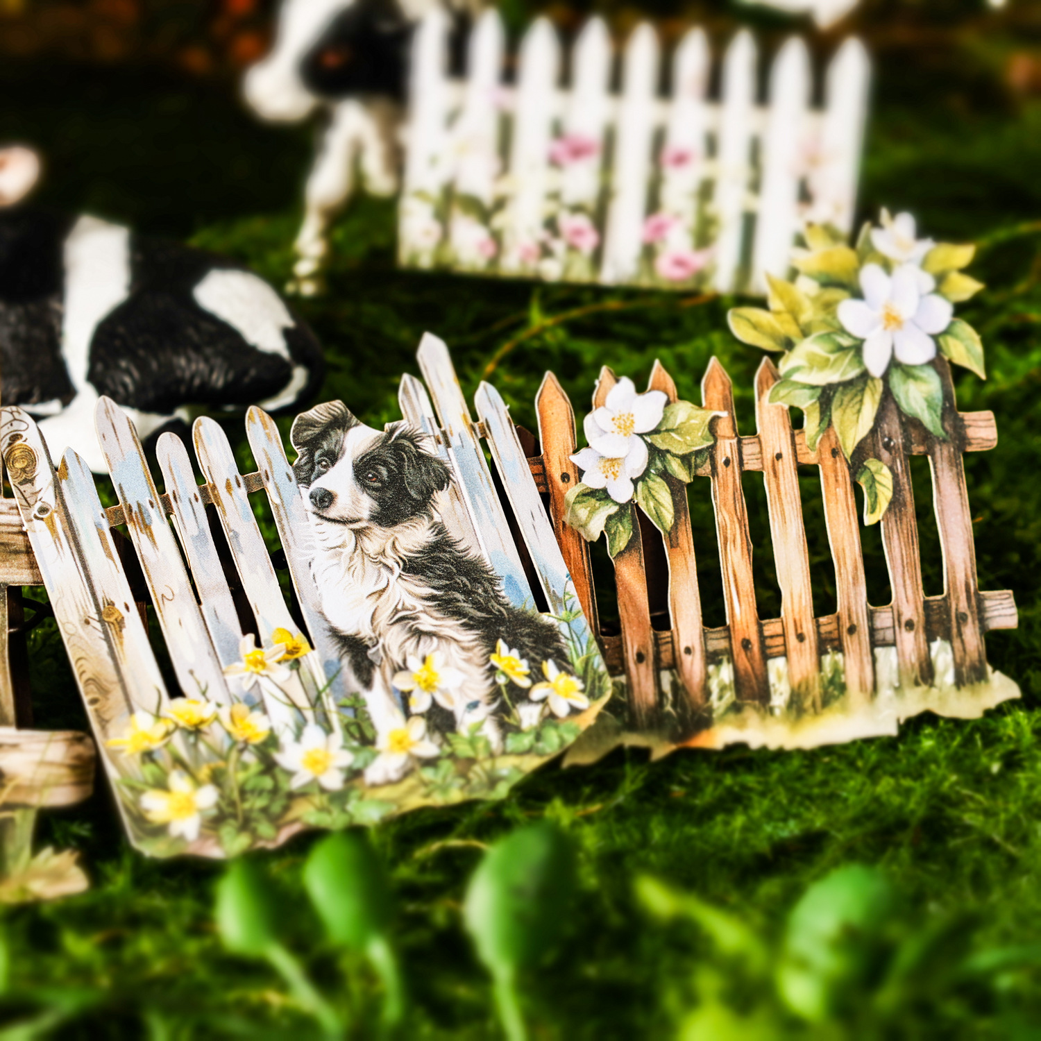 20 Pcs/Pack Pastoral Fence Theme PET Stickers