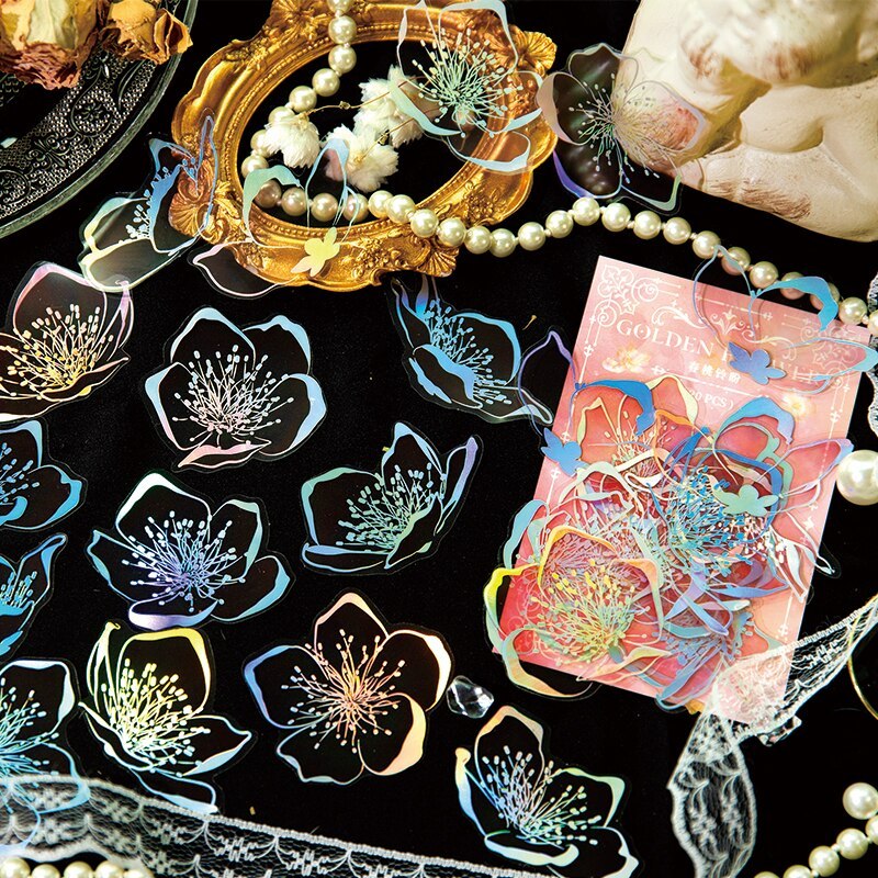 20pcs/lot Flower Sea Plants Stickers-JournalTale