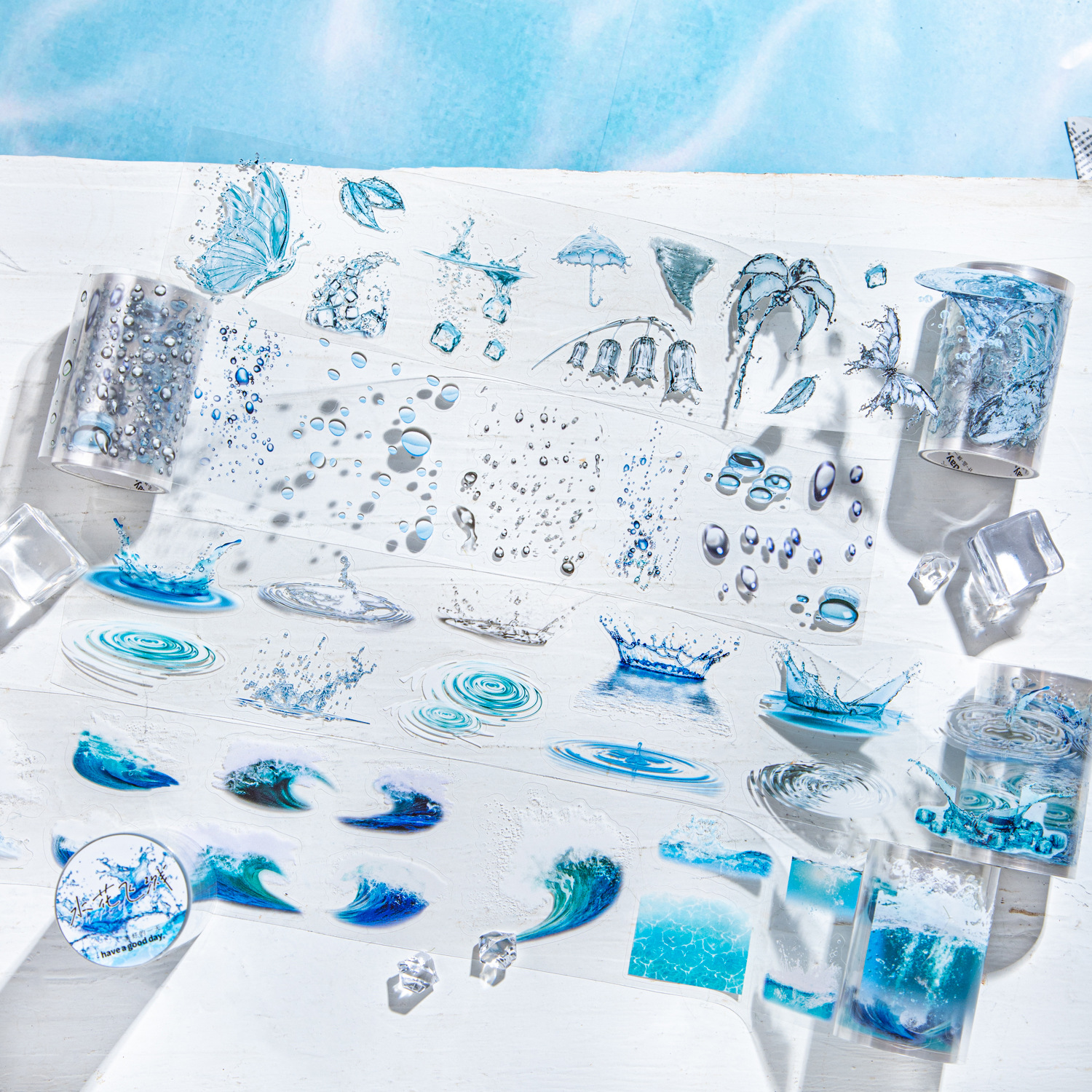 60mm * 2m pre-cut pet water tape