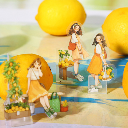 20 Pcs/Pack Fruit Girl Themed PET Stickers