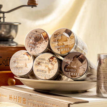 Pre-cut coffee stain themed PET tape 2.36*78.74 inch