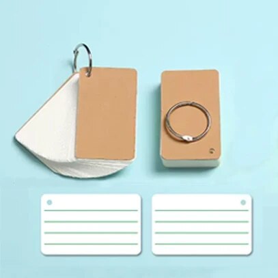100 Blank card 4 lines 3 grid card Hard word card