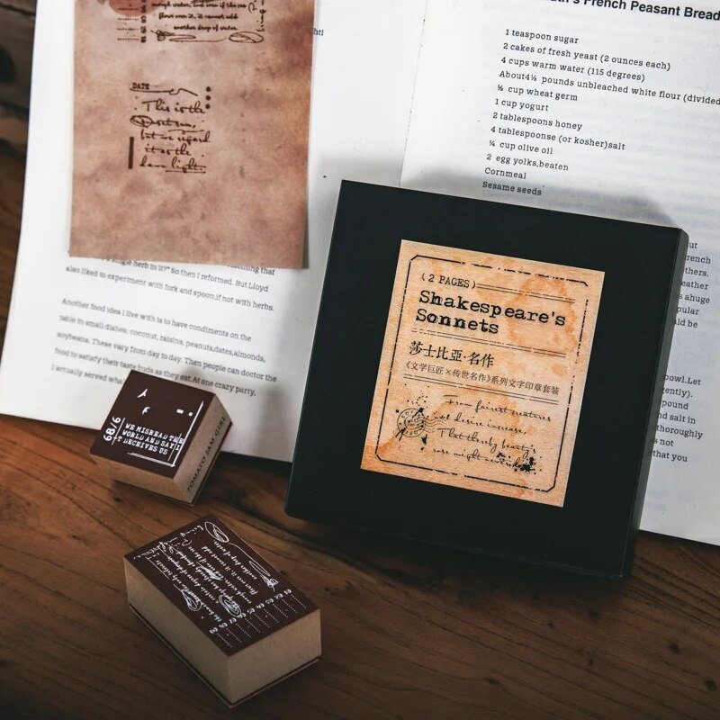 2pcs/lot Literary Vintage Stamp Retro Writing Seal