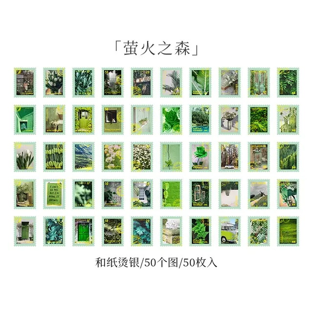 50pcs/lot KSpring Stamp Theme Stickers