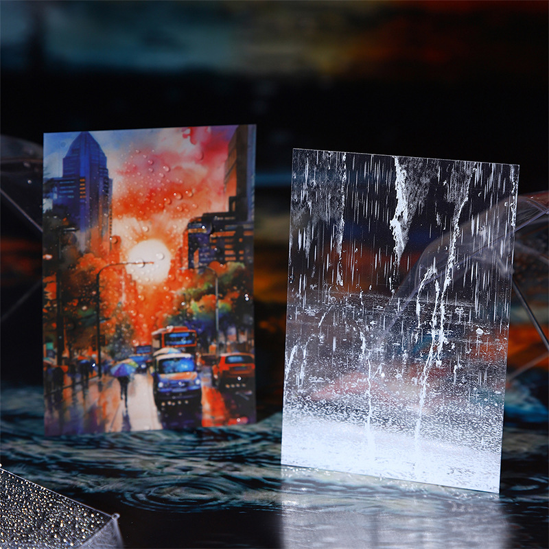 20pcs/Pack Rainy Weather Themed PET Sticker Book