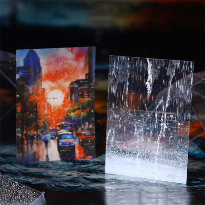 20pcs/Pack Rainy Weather Themed PET Sticker Book