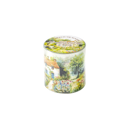 Clouds Mountains Garden House Elements PET Background Tape 1.57 inch * 78.74 inch