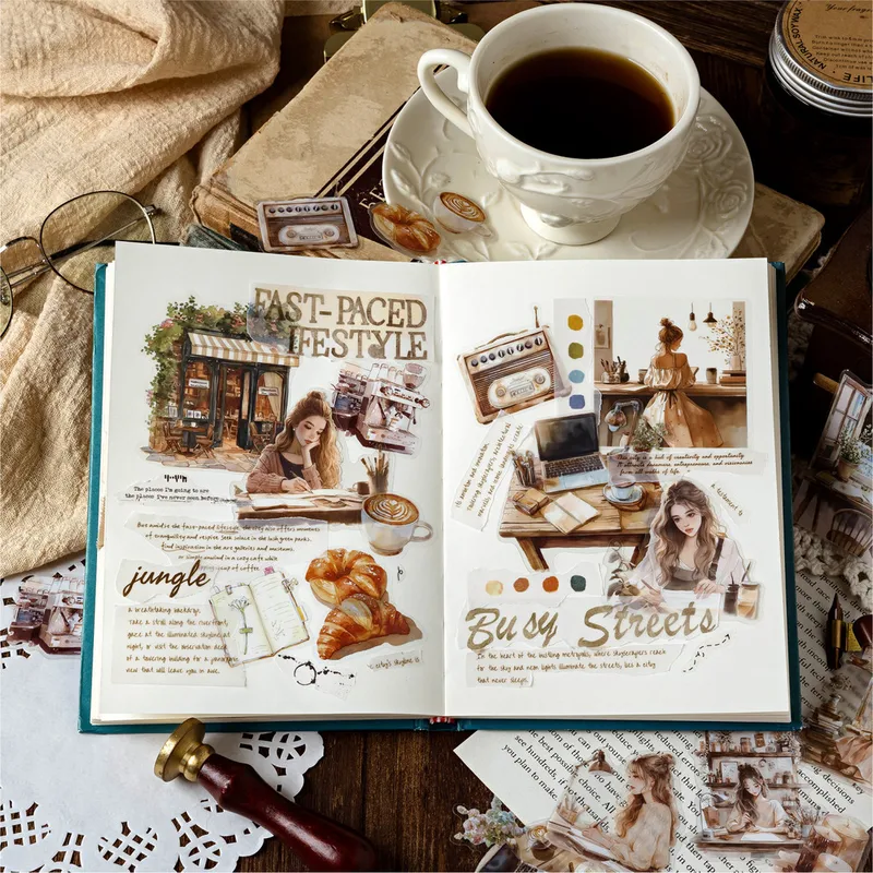 40 pcs/pack PET Materials Character Stickers