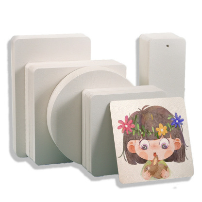 300 GSM Medium Rough Watercolor Paper Cards for Painting – Round & Square Shapes
