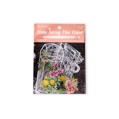 30Pcs/Pack Flower Bottle Theme PET Decorative Stickers