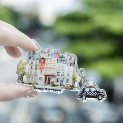 1Pcs Travel Theme Acrylic Epoxy Clip