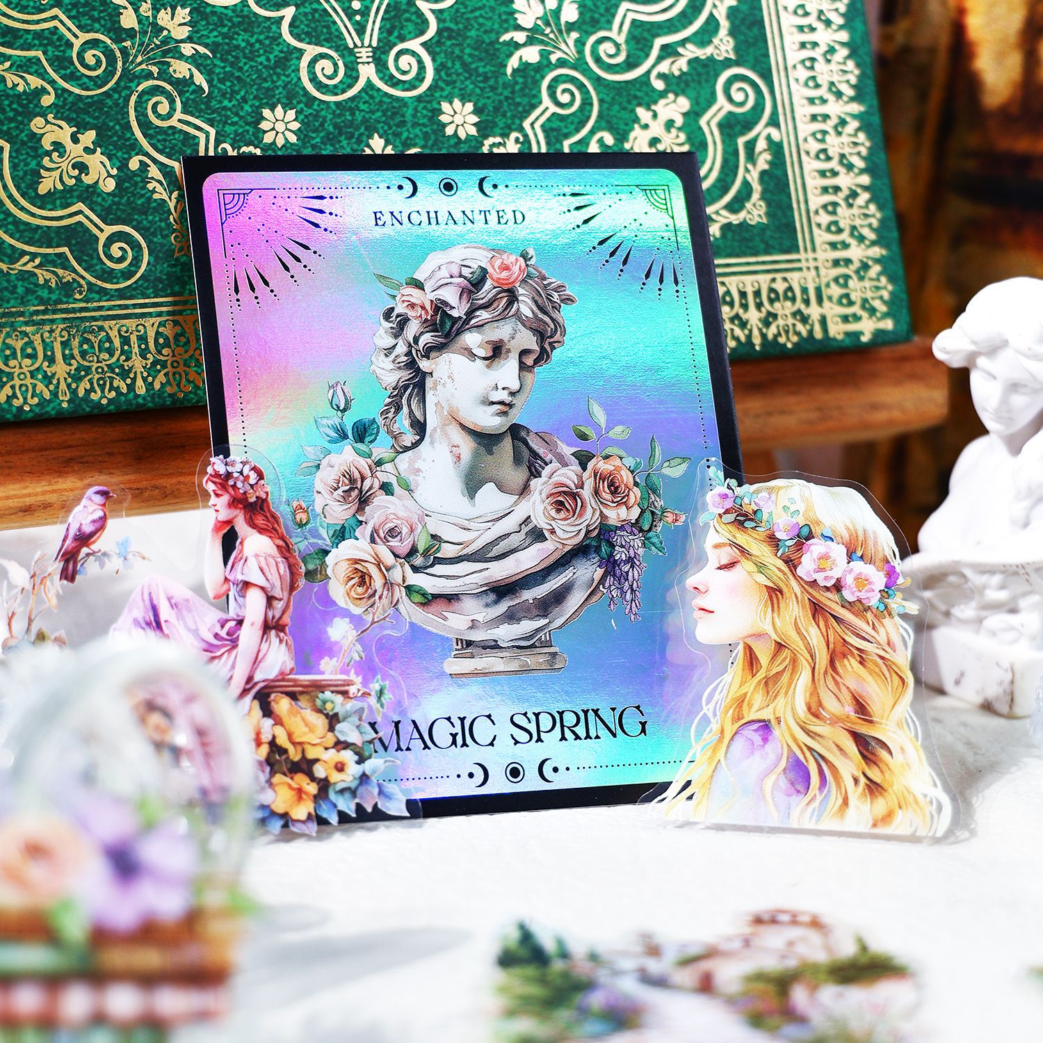 20Pcs/Pack Magic Witch Theme Element PET Stickers