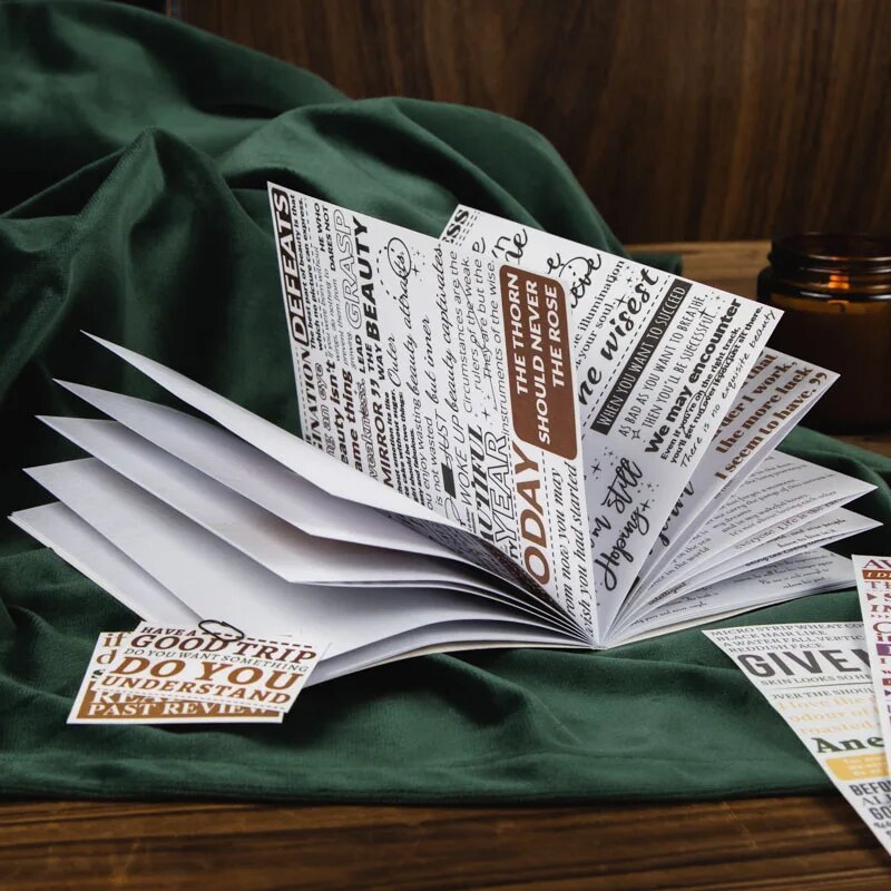 20pcs/lot Decor English Word Newspaper Stickers