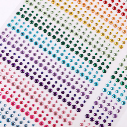5 Pcs/Set Colored Diamond Decorative Stickers