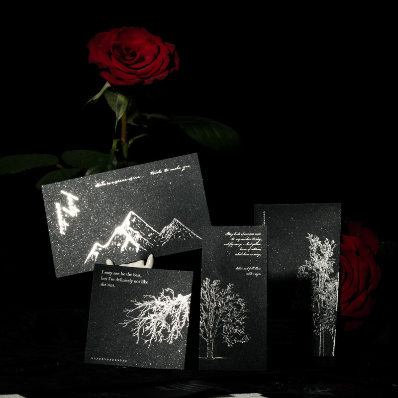 20Pcs/Pack Hot Silver Winter Theme Material Paper