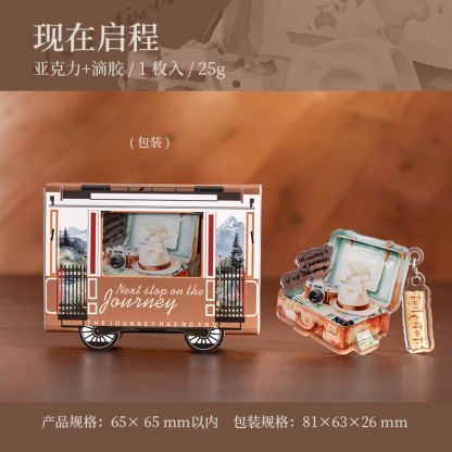 1Pcs Travel Theme Acrylic Epoxy Clip