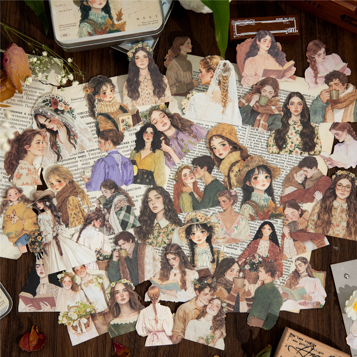 100Pcs/Box Character Theme Stickers