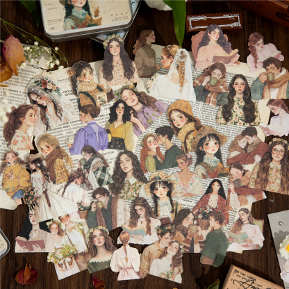 100Pcs/Box Character Theme Stickers