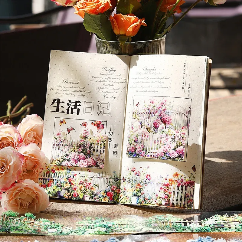 1pcs/lot Garden Fence Tapes for Scrapbooking Journal Planner DlY Crafts