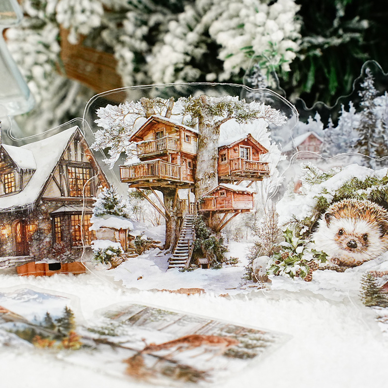 20pcs/Pack Seasonal Landscape Theme PET Stickers