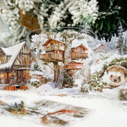 20pcs/Pack Seasonal Landscape Theme PET Stickers