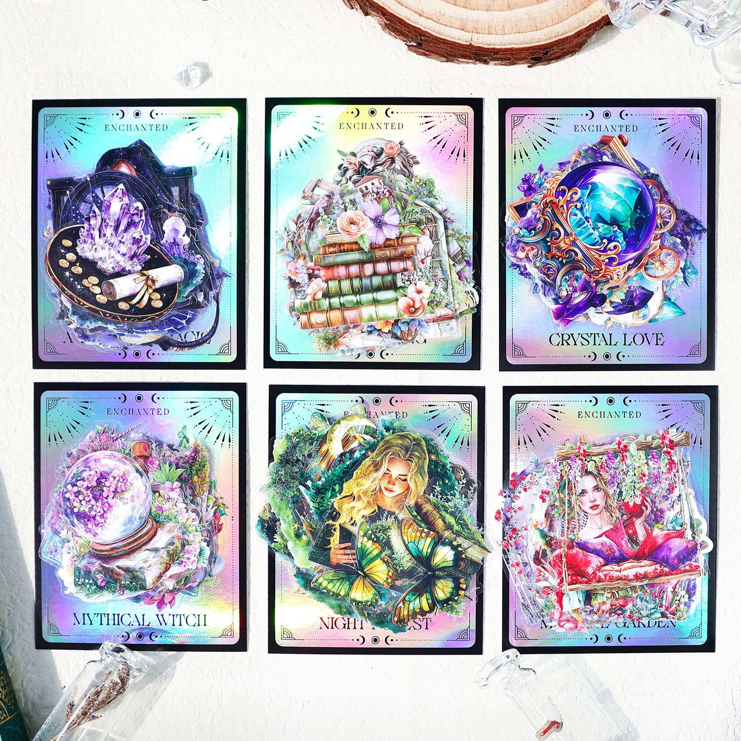 20Pcs/Pack Magic Witch Theme Element PET Stickers