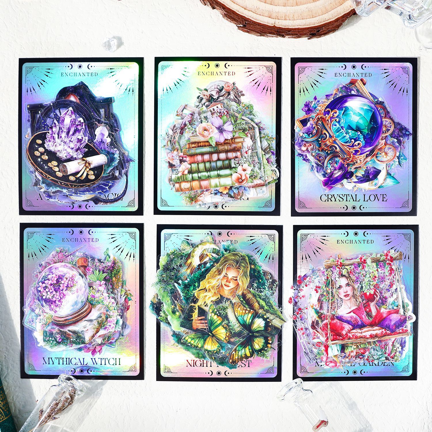 20Pcs/Pack Magic Witch Theme Element PET Stickers