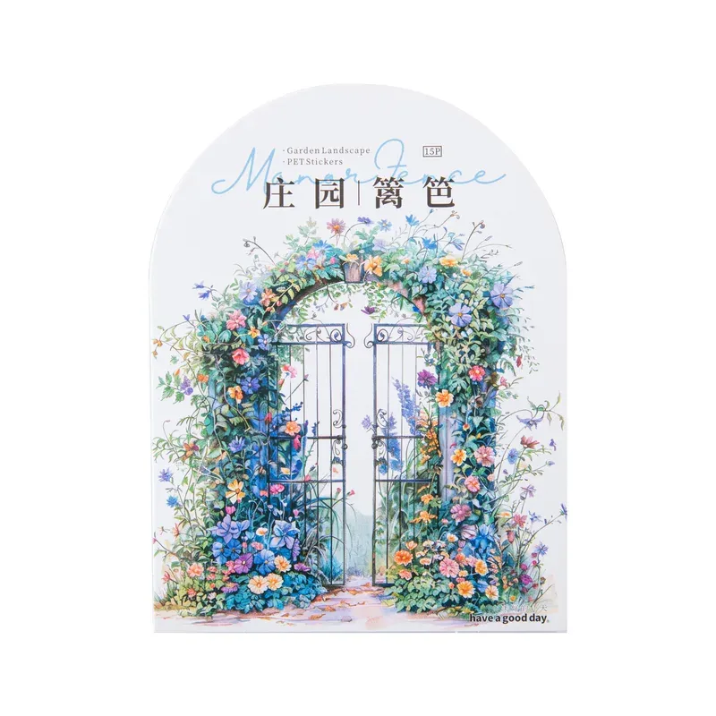 15pcs/1lot Manor Fence Scrapbook Stickers