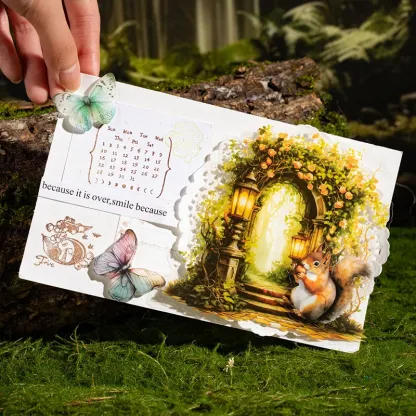 5 pcs/lot Forest wooden by PET Sticker