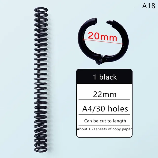 30 hole loose leaf plastic binding ring spiral ring binding for A4 paper notebooks