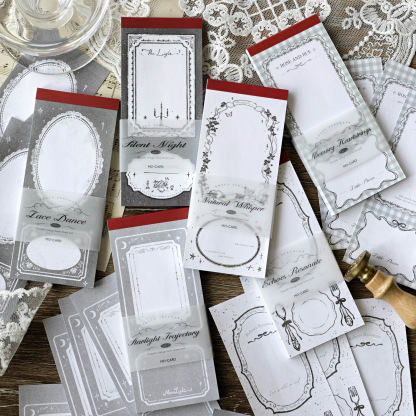 50Pcs/Book Retro Border Notepad