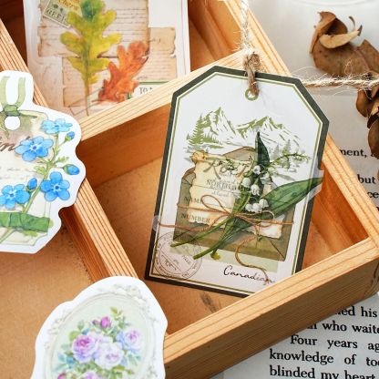 32Pcs/Pack Plants Flowers Washi Stickers