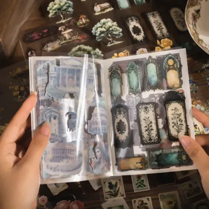 28pcs Vintage Pre-cut PET Stickers