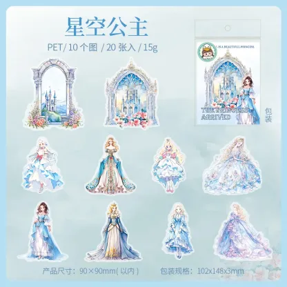 20pcs/lot Fantasy castle window themed PET sticker