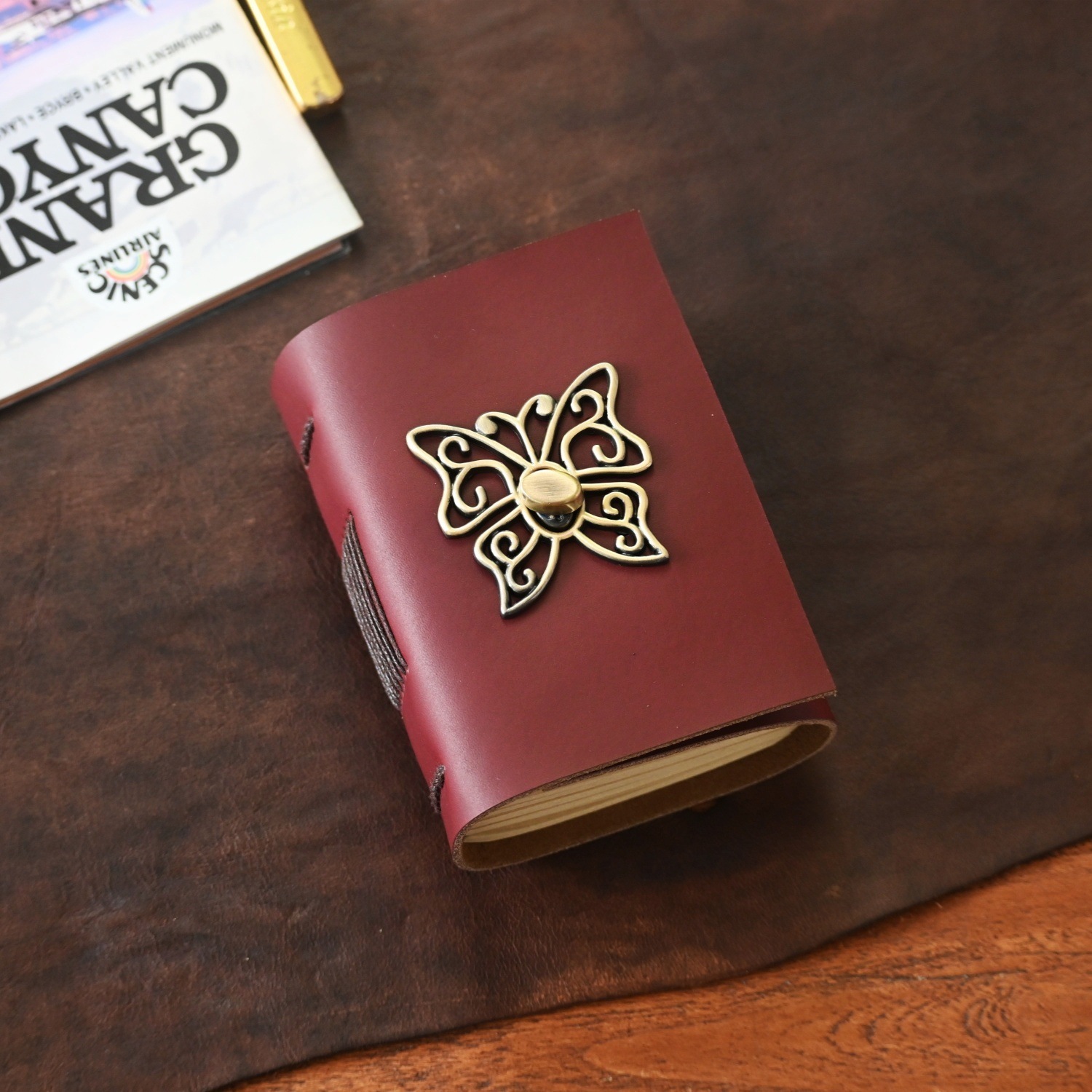 A7 Mini Vintage CowHide Cover Journal