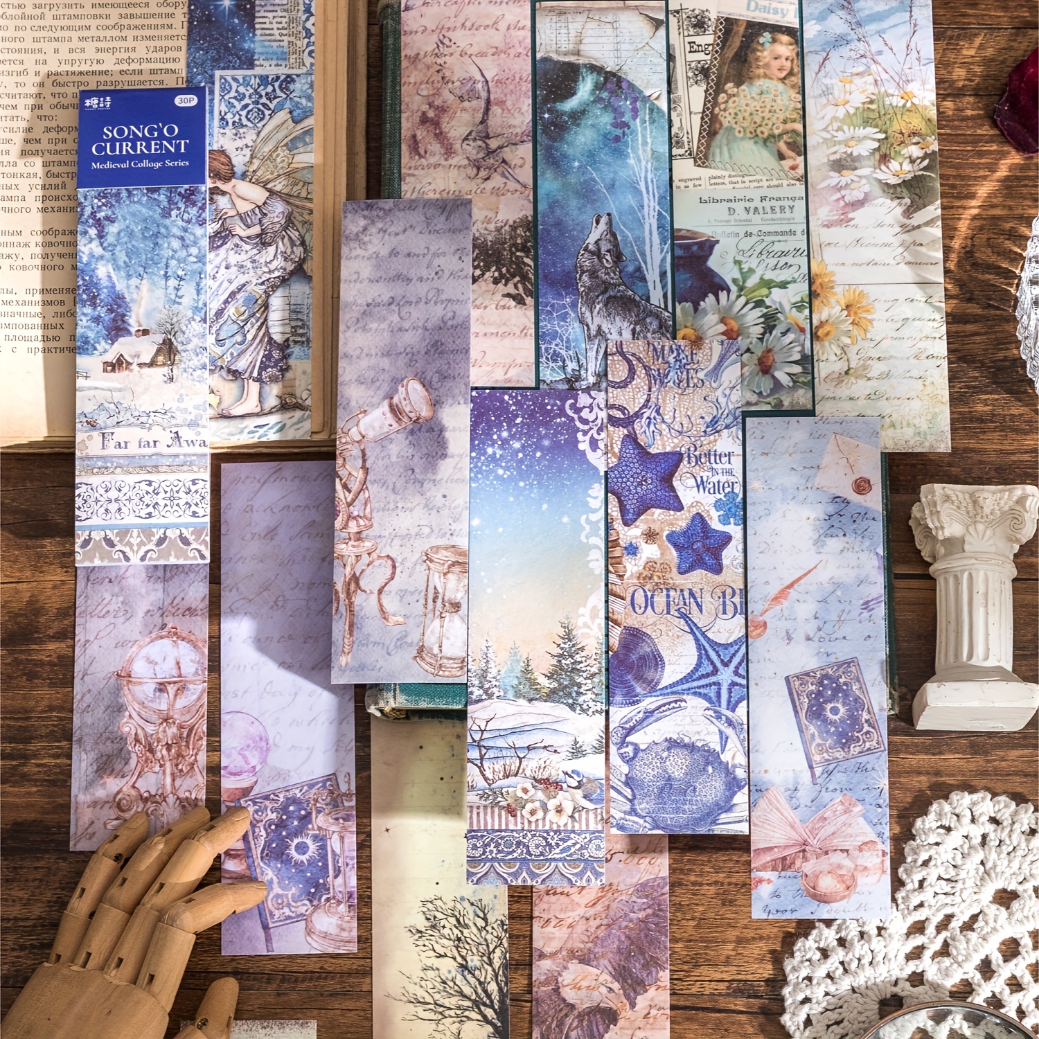 30 Sheets of Vintage Butterfly & Flower Stickers