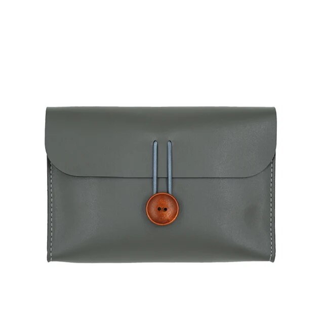 PU leather women's buckle bag box travel storage bag