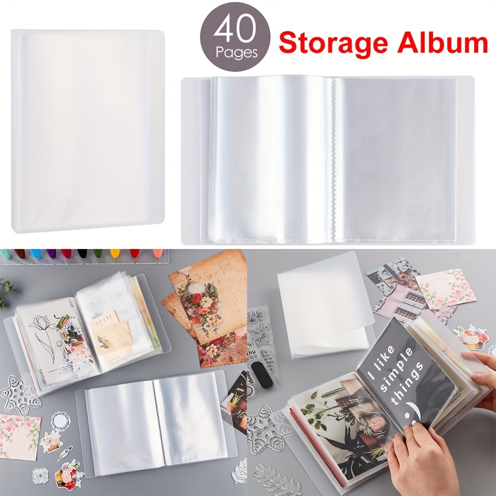A6 Size Clear Sticker Photo Storage Album With 40 Pages Folder Bags