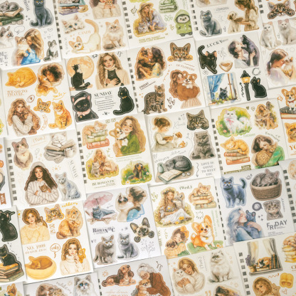 20 Pcs/Pack Pet Themed Washi Stickers
