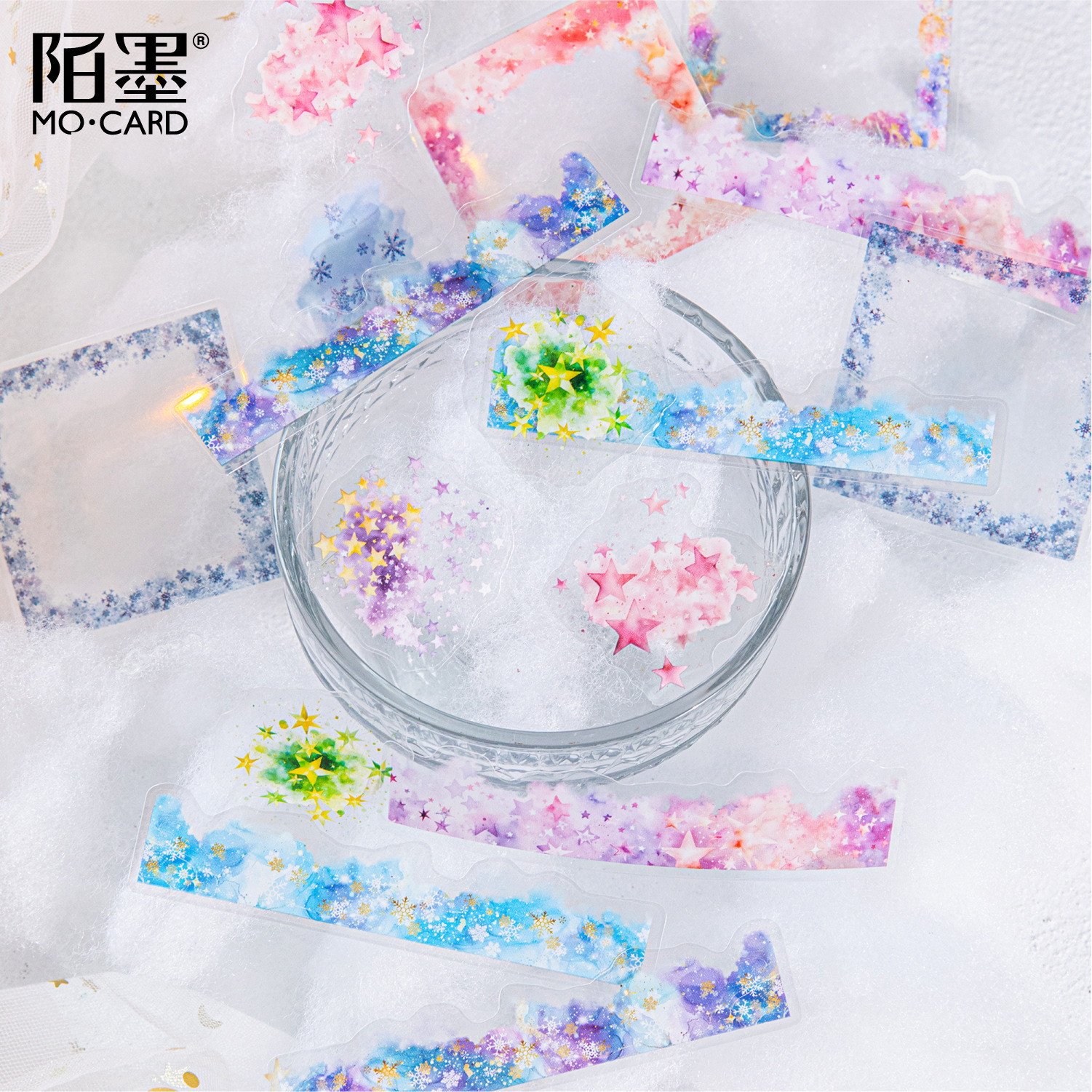 20Pcs/Pack Watercolor Frame Theme PET Stickers